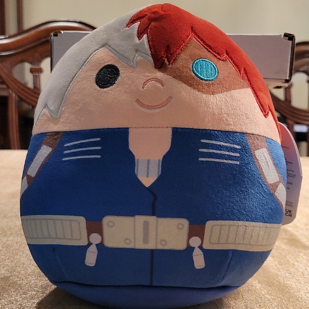 Squishmallow My Hero Academia Shoto Todoroki Plush Toy with Red and Blue Design